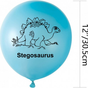 Set de 18 baloane pentru petrecere cu dinozauri TUPARKA, latex, multicolor, 30 cm - Img 6