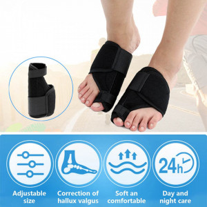 Set de 2 atele ortopedice pentru degetul cel mare de la picior WepMeds Care, textil/aluminiu, negru - Img 5