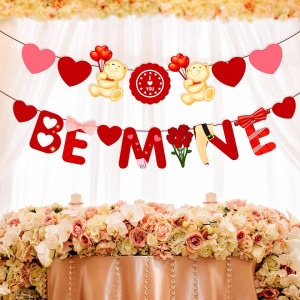 Set de 2 bannere pentru Valentine's Day Qpout, carton, rosu, 20 x 14 cm - Img 5