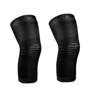 Set de 2 compresii pentru cot Neenca, textil, negru, marimea L