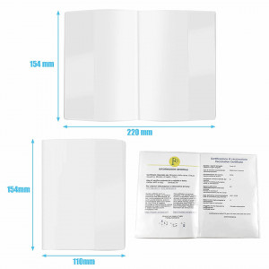 Set de 2 coperti pentru pasaport/carnetel Mizijia, PVC, transparent, 11 x 15,4 cm - Img 5