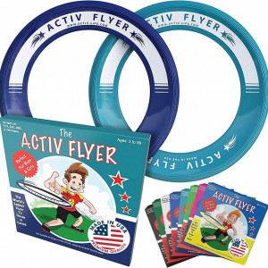 Set de 2 discuri zburatoare pentru copii Activ Life, plastic, albastru, 25 cm