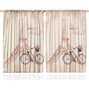 Set de 2 draperii Paris, poliester, multicolor, 175 x 140 cm