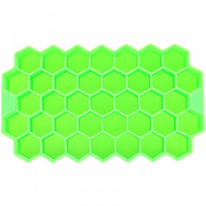 Set de 2 forme pentru cuburi de gheta cu capac Alnicov, silicon, verde 20 x 12 cm - Img 5