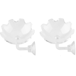 Set de 2 hranitoare pentru vietatile din acvariu Sprießen, acril/silicon, transparent, 3 x 3 x 6 cm