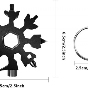 Set de 2 instrumente multifunctionale pentru bricolaj 18 in 1 Shengruili, negru, otel inoxidabil, 6,5 x 6,5 cm