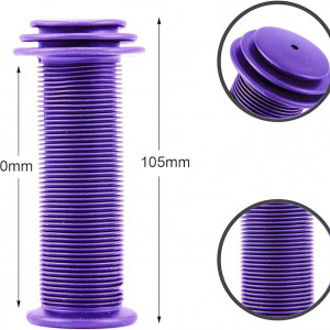 Set de 2 mansoane pentru bicicleta Zyxtly, TPR, violet, 105 x 90 mm