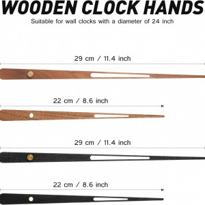 Set de 2 mecanisme pentru ceas Jadive, lemn/ABS, negru/maro - Img 5