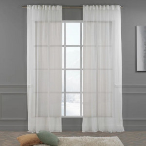 Set de 2 perdele Lilijan Home & Curtain, poliester, alb, 140 x 350 cm