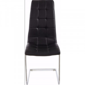 Set de 2 scaune Alexia, tapitate, negru/argintiu, 104 x 55 x 42,5 cm - Img 3