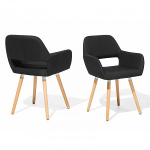 Set de 2 scaune Alida, negru, 81 x 44 cm - Img 6