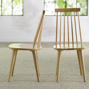 Set de 2 scaune Arikara, lemn masiv, 91,44 x 49 x 52 cm - Img 5