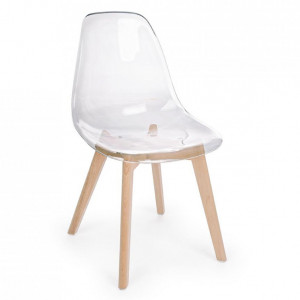 Set de 2 scaune Easy, lemn/ policarbonat, 52 x 82 x 47 cm - Img 6