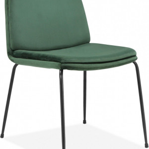 Set de 2 scaune Heine Svaneke, catifea, verde smarald, 51 x 59 x 78 cm - Img 6