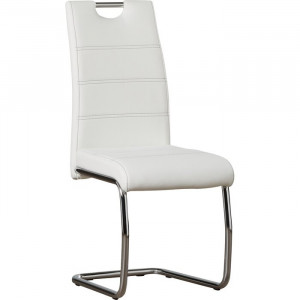 Set de 2 scaune Herbert, argintii/albe, 98 x 43 x 59 cm - Img 7