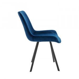 Set de 2 scaune Lilian, albastre, 84 x 54 x 61 cm - Img 2