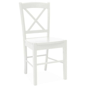 Set de 2 scaune Mali Home Affaire, lemn, alb, 42 x 45 x 92 cm