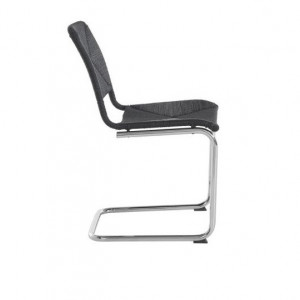 Set de 2 scaune Naomi LeGer Home, metal/polipropilena, negru/argintiu, 47,5 x 56 x 85 cm