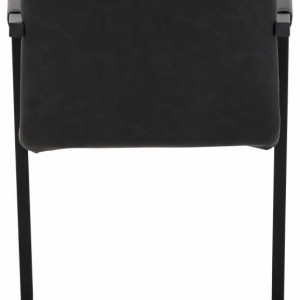 Set de 2 scaune Sabine piele sintetica/metal, negru, 54 x 59 x 87 cm - Img 3