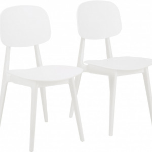 Set de 2 scaune Smilla, alb, 43 x 49cm