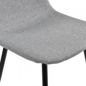 Set de 2 scaune tapitate Esposito, gri/negru, 86 x 46 x 54 cm - Img 5