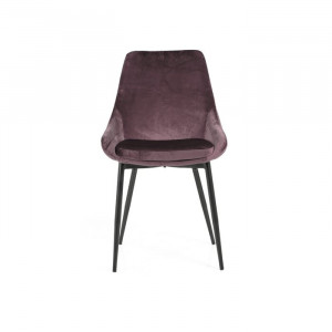 Set de 2 scaune tapițate Mankato, negru/roz, 85 x 48 x 55 cm - Img 5