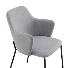 Set de 2 scaune tapitate Oslo, negru/gri, 58 x 53 x 85 cm - Img 3