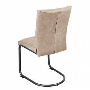 Set de 2 scaune Tendu microfibra/metal, bej, 44 x 96 x 57 cm - Img 4