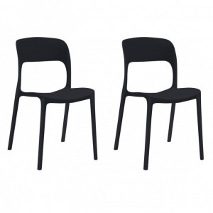 Set de 2 scaune Wien - negru