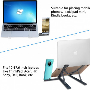 Set de 2 suporturi reglabile pentru tableta/laptop SHUIYUE, ABS/silicon - Img 3