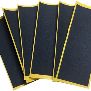 Set de 20 benzi autoadezive pentru fingerboard board OVNSHVN, spuma, negru, 38 x 110 mm