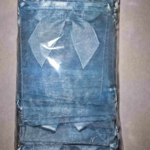 Set de 20 saculeti Creahaus, textil, albastru, 7 x 9 cm