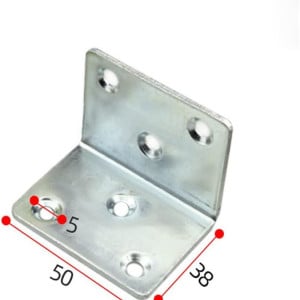 Set de 20 suporturi pentru rafturi WEIDU, metal, argintiu, 50 x 38 x 2 mm