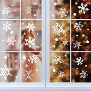 Set de 212 stickere pentru fereastra Weigav, PVC, alb - Img 2