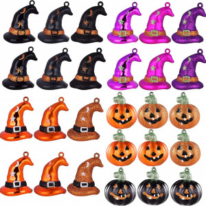 Set de 27 decoratiuni de Halloween EYQ, multicolor, plastic, 16 x 16 cm - Img 1