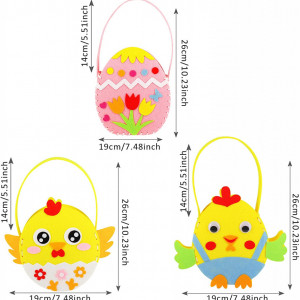 Set de 3 cosulete pentru copii de Paste, pasla, multicolor, 26 x 19 cm - Img 7