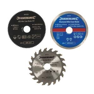 Set de 3 discuri pentru mini fierastrau Silverline