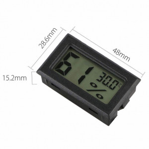 Set de 3 mini termometre digitale XLKJ, ecran LCD, plastic, negru, 28,6 x 48 x 15,2 mm - Img 7