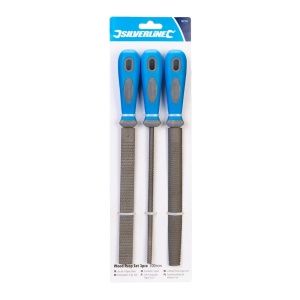 Set de 3 pile late pentru lemn Silverline