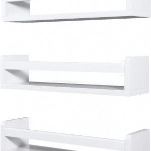 Set de 3 rafturi decorative NATURE SUPPLIES, lemn, alb, 41 x 12 x 10 cm - Img 2