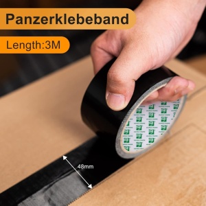 Cumpara Set de 3 role de banda adeziva  pentru reparatii Sanli Tape, plastic, negru, 48 mm x 10 m de la Chilipirul-zilei în rate, cu cardul sau plata la livrare!