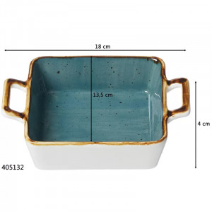 Set de 3 vase emailate Romo, ceramica, alb/auriu/albastru, 18 x 4 x 13,5 cm