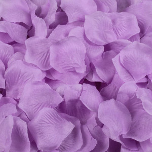 Set de 3000 petale de trandafir SVUPUE, violet, matase 5 x 5 cm - Img 3