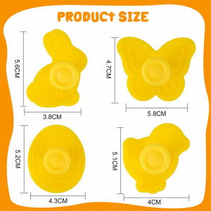 Set de 4 forme pentru prajituri GUBOOM, plastic, galben - Img 7