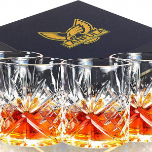 Set de 4 pahare pentru whisky LANFULA, sticla, transparent, 300 ml