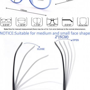 Set de 4 perechi ochelari de citit Modfans, pentru dama, cu dioptrii 1.25, plastic, multicolor - Img 5