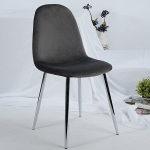 Set de 4 scaune Santa Clara, textil, gri/argintiu, 86 x 43 x 46 cm - Img 8