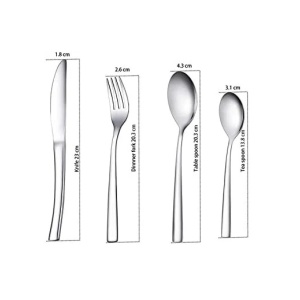 Set de 4 tacamuri Meisuk, otel inoxidabil, argintiu