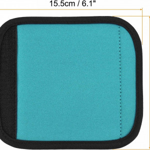 Set de 5 huse pentru manerul bagajului Sourcing Map, EVA, albastru/negru, 15,5 x 14,5 cm