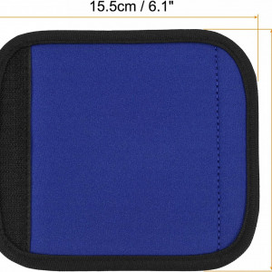 Set de 5 huse pentru manerul bagajului Sourcing Map, EVA, albastru inchis/negru, 15,5 x 14,5 cm